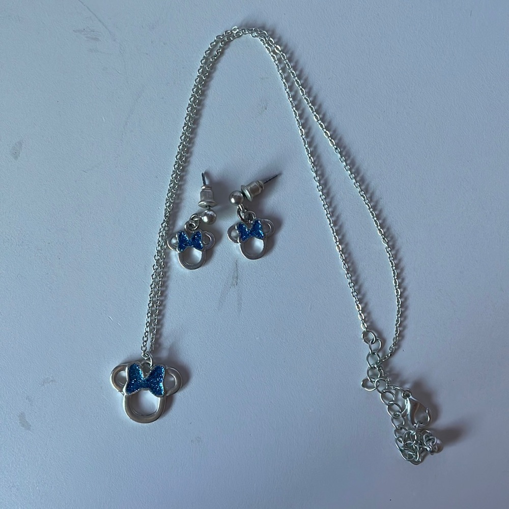 Matching set of Disney Earrings and Necklace